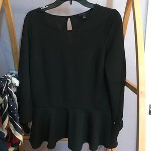 Banana Republic Black Peplum Blouse